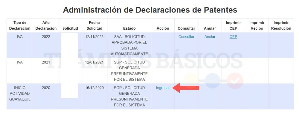 declaracion patente municipio guyaquil declaracion patente municipio guyaquil